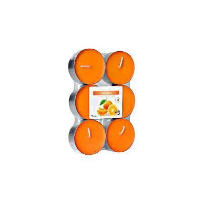 Velas aromaticas naranja 57x22 set 6 pz