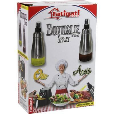 Botellas de metal spray set 2 pz para aceite y vinagre ml300