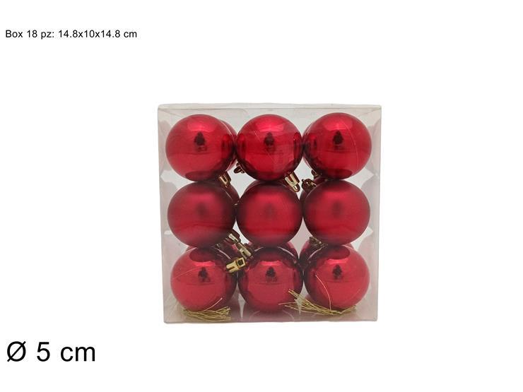 Bolas de navidad, 18 piezas 5 cm rojo 