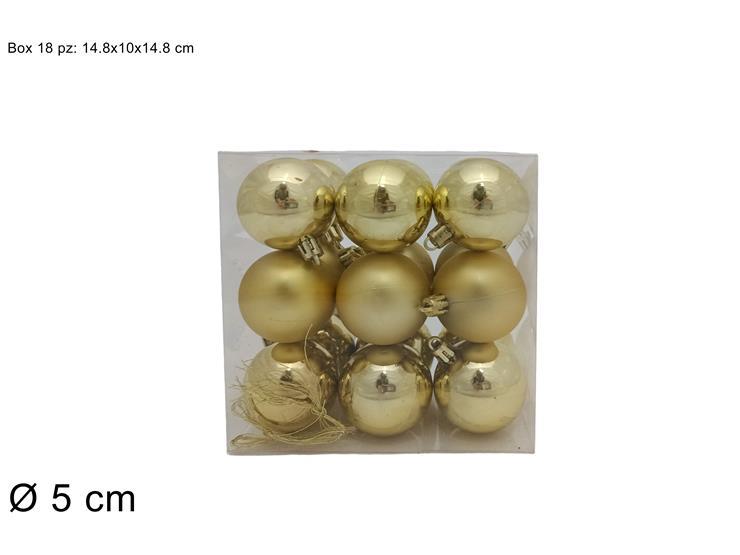 Bolas de navidad, 18 piezas 5 cm dorado 