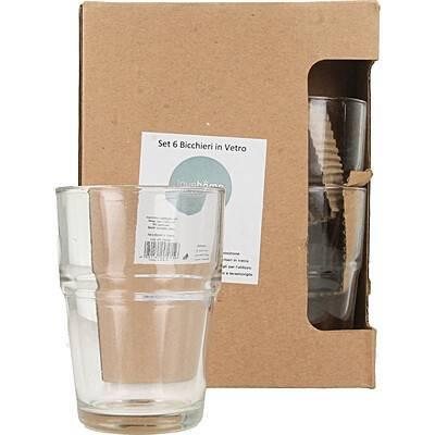  vasos de cristal 6 pz 200ml