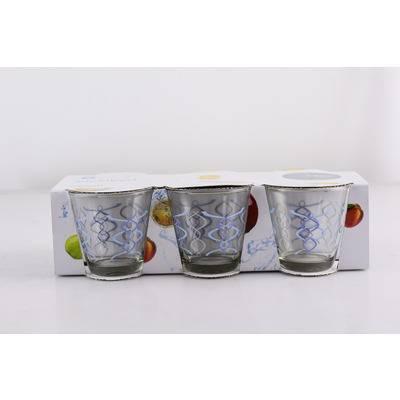  vasos de cristal decorados 6 pz 200ml