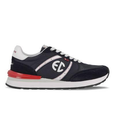 Tenis de hombre price nylon azul con cordones y con suela en goma  