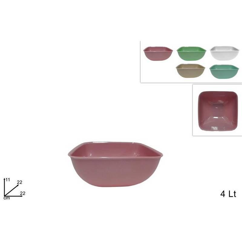 Bandeja plastica cuadrada 4lt 