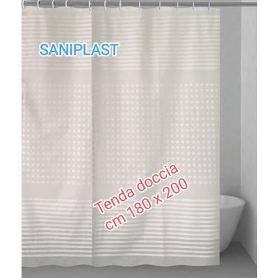 Cortina plastica para ducha 180x200 saniplast