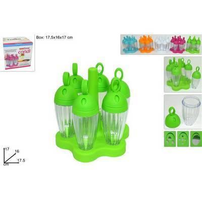 Portaespecies plast para cocina 6 pz