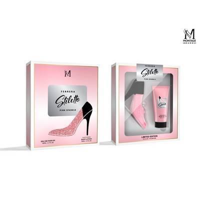 Perfume ferrera stiletto pink poetry 50ml + crema corporal 50ml mujer