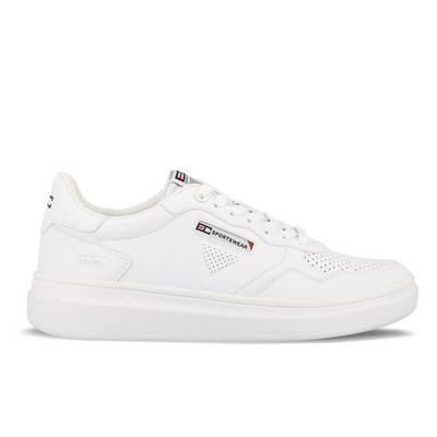 Tenis de hombre brema blanco con cordone s  y con suela en goma  