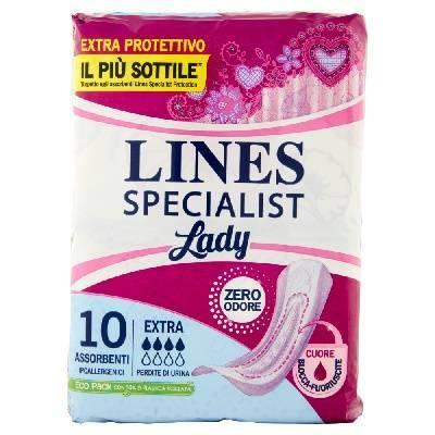 Culeros para mujer  extra absorbente 10 pz lines