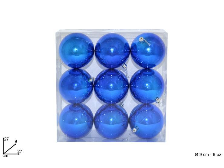 Bolas de navidad, 6 piezas de 10 cm azul 