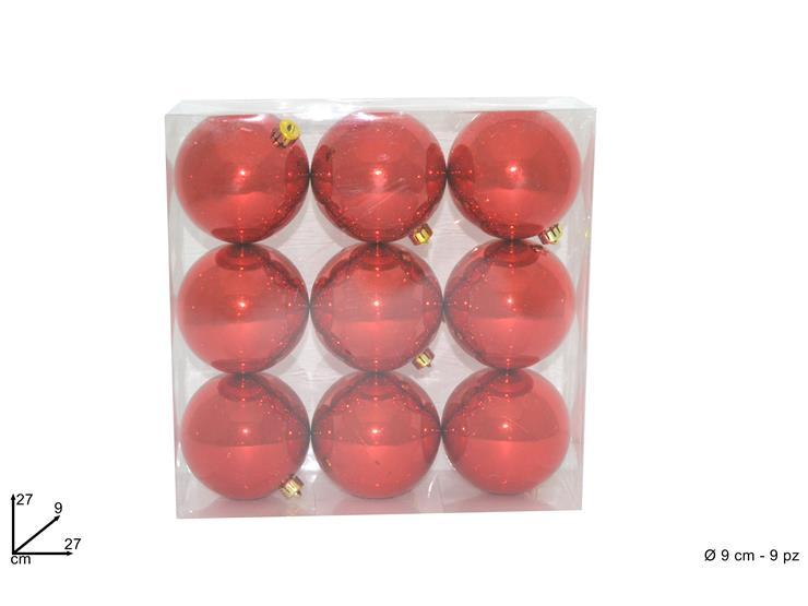 Bolas de navidad, 6 piezas de 10 cm rojo 