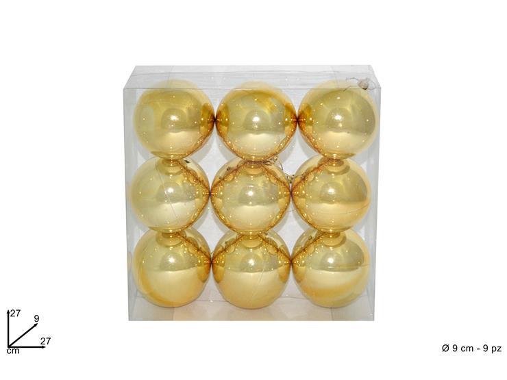 Bolas de navidad, 6 piezas de 10 cm dorado