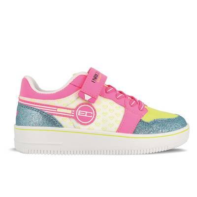 Zapato de chica pop amarillo y rosado 