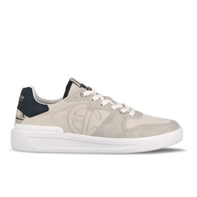 Tenis de hombre beige con cordones y con suela en goma  