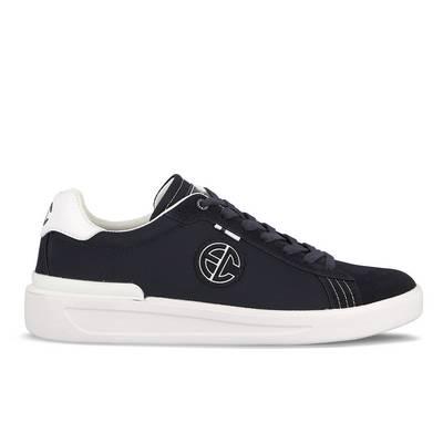 Tenis de hombre royce deep negro con cordones y con suela en goma  