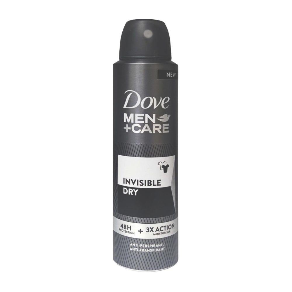 Desodorante  deo spray hombre invisible 150 ml dove