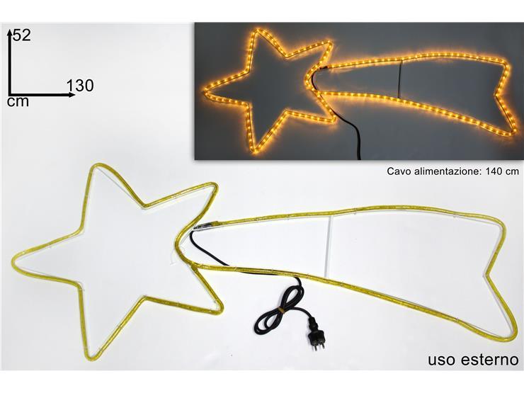 Estrella cometa  con luces amarilla