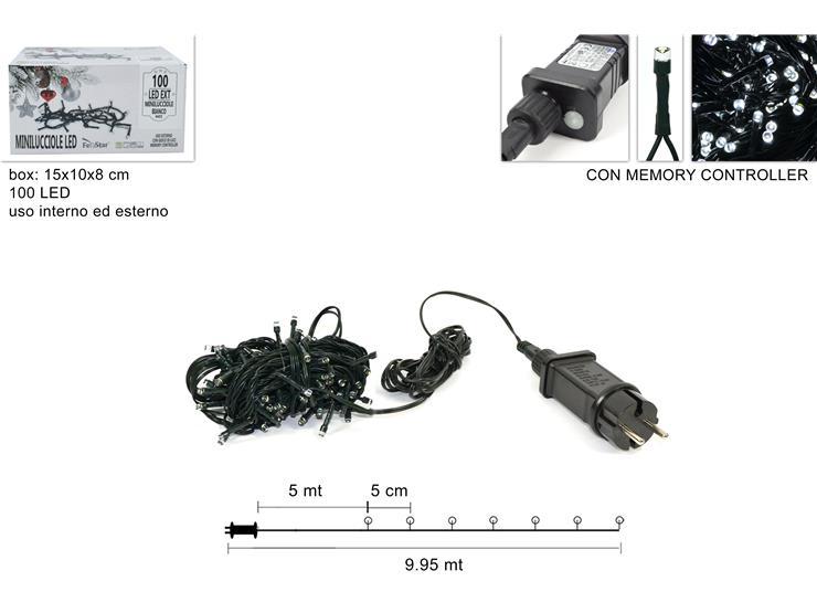 Guirnalda  100 luces led blanco calido para uso exterior