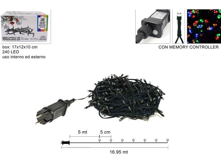 Guirnaldas  240 luces led multicolores para uso exterior