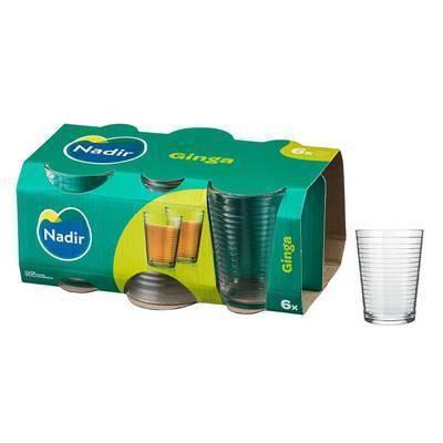 Vasos de vidrio 6pz 265ml