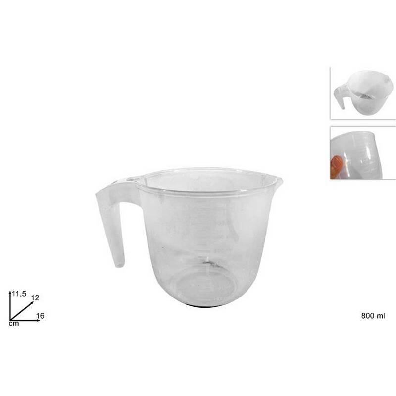 Jarra de plastico transparente graduada 800ml