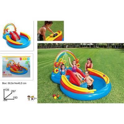 Piscina con juegos para ninos cm 297x193x135