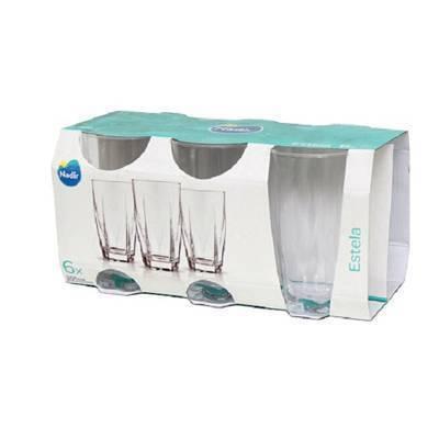 Vasos de vidrio 6 pz 460ml