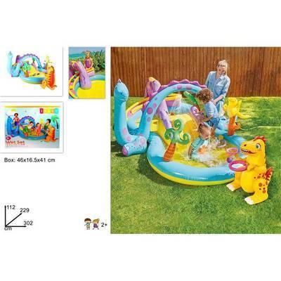 Piscina con juegos para niños  cm  302x229x112