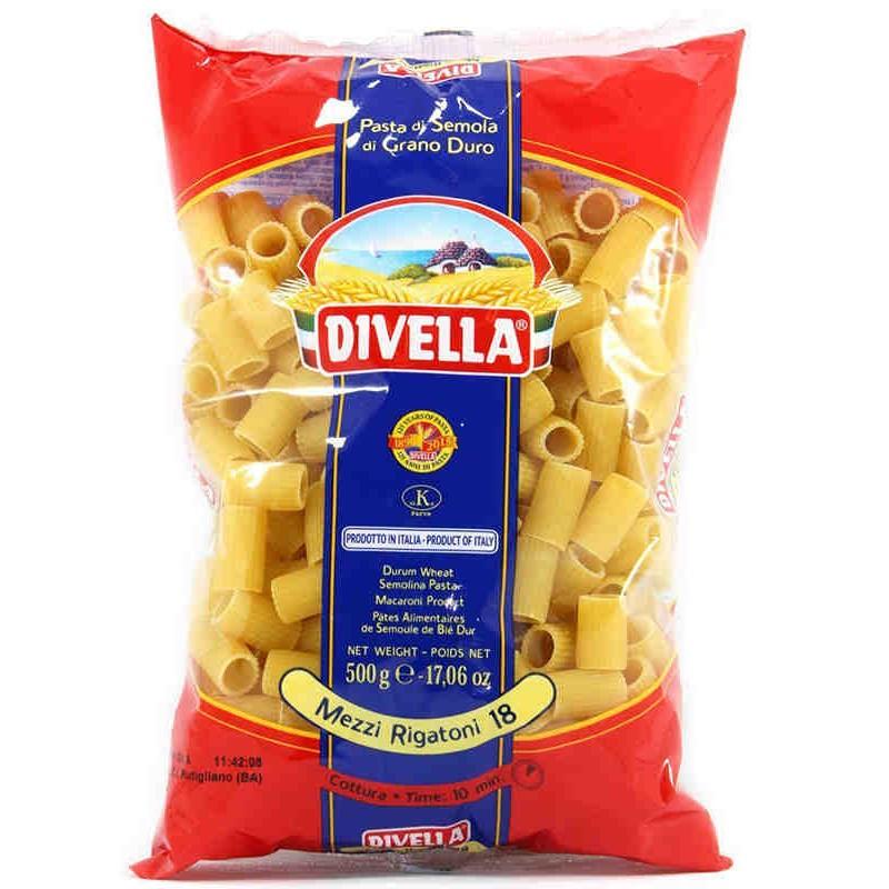  pasta rigatoni medio no.18  500g r divella