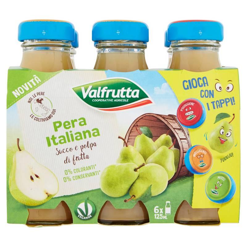 Jugo ml.125x6 pera valfrutta 