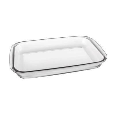 Bandeja mediana rectangular de vidrio 2.2L