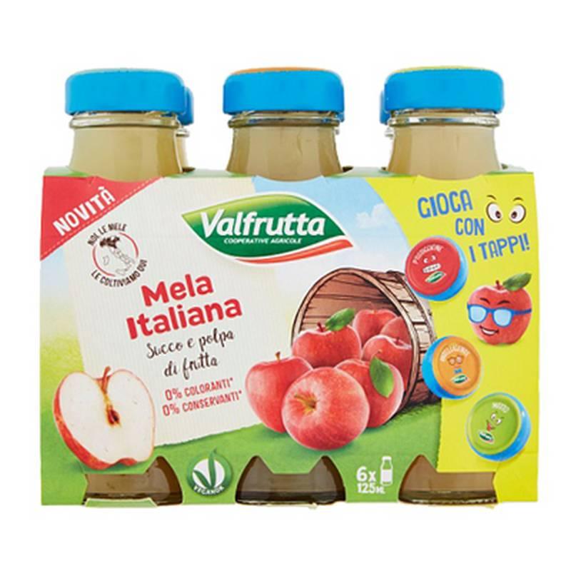 Jugo de manzana  ml.125x6 valfrutta 