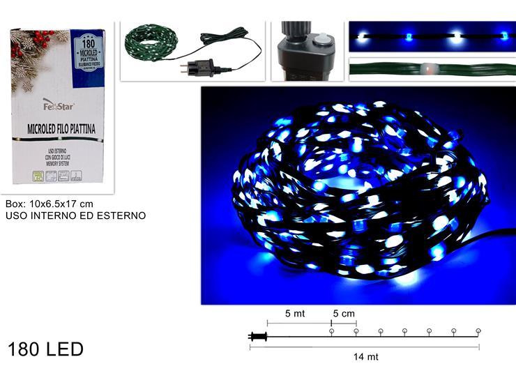 Guirnalda  180 luces microled color azul y blanco