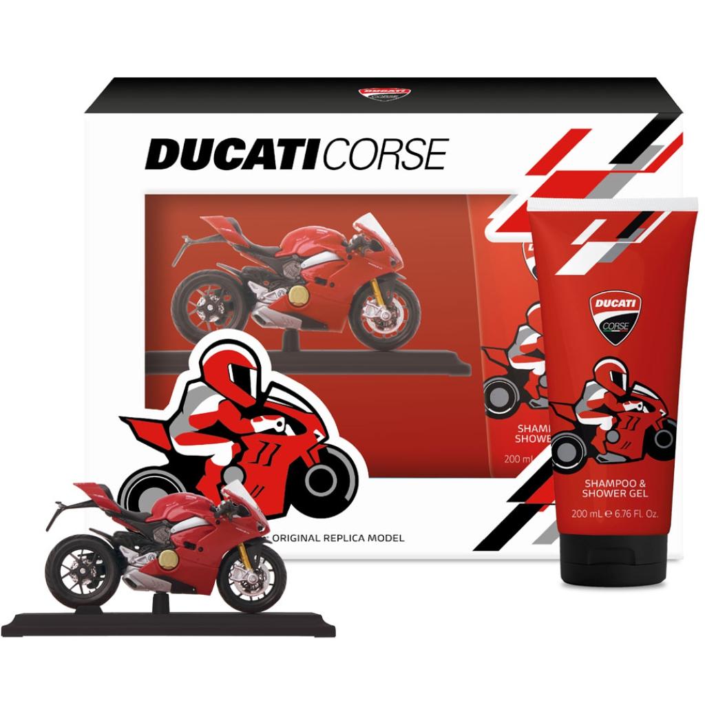 Set Ducati Moto En Miniatura Panigale  Shampo + Gel Bano 200Ml