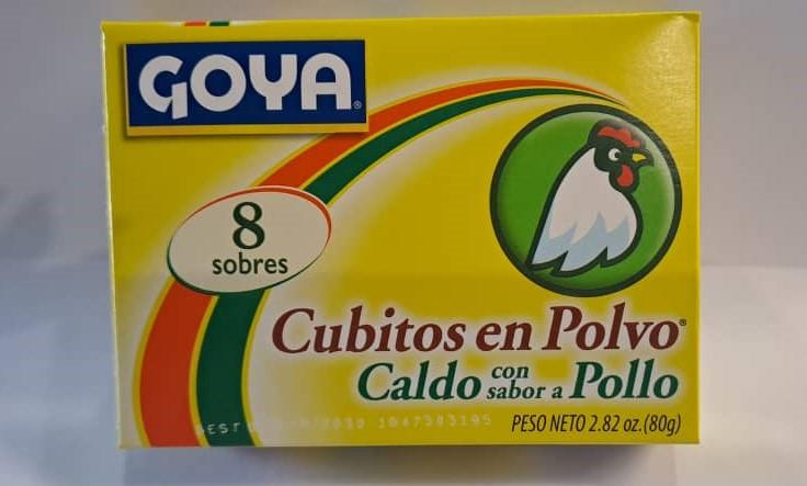 CUBITO DE CALDO DE POLLO 8 SOBRES 2.82OZ. M/GOYA